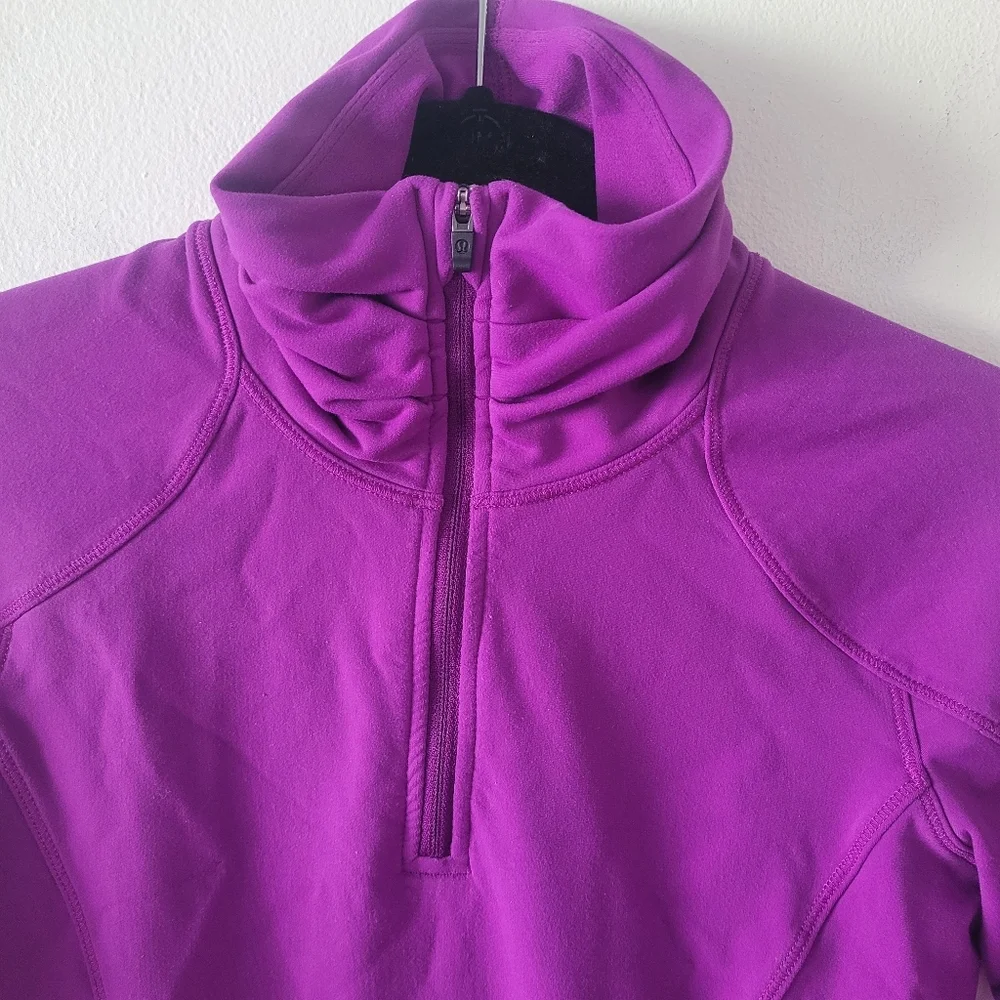 Lululemon Face The Frost 1/2 Zip 2 Tender Violet Tech Fleece Quarter Zip Sweater
